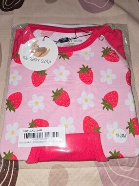 18/24m the sleepy sloth longall strawberry fields